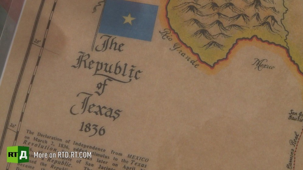 Copy of vintage map of the Republic of Texas with the date, 1836. Still taken from RTD documentary The Republic of Texas.
