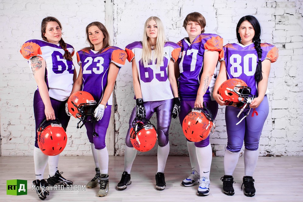 Valkyries, women's American football team from St. Petersburg, Russia