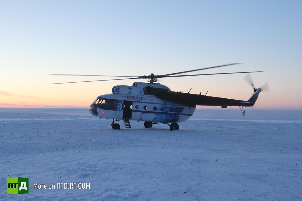 Air ambulance working in the Russian Arctic
