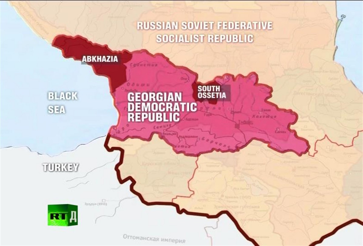 South Ossetia and Georgia map
