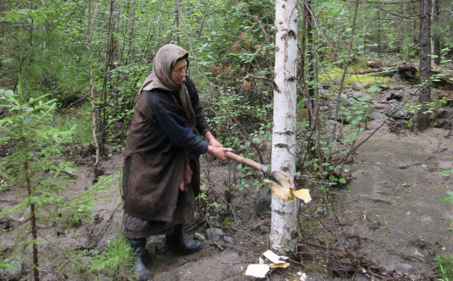 Agafia, a 72-year old hermit from Siberia
