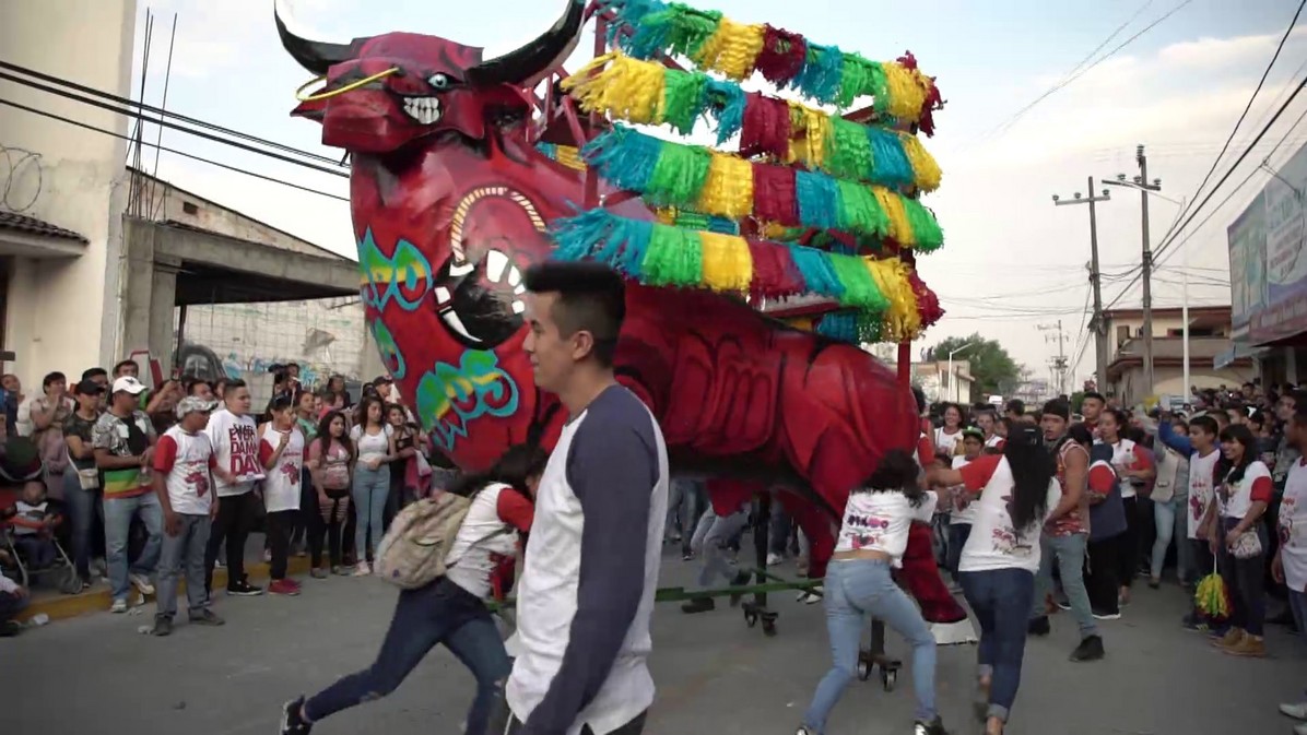 Tultepec parade of 'bulls'
