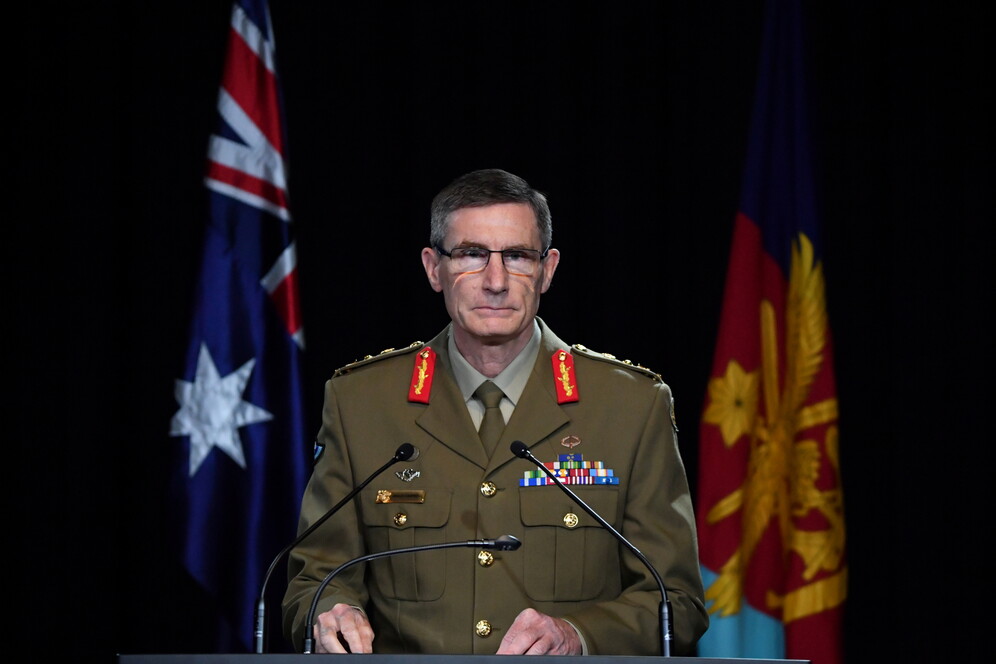 Chief of the Australian Defence Force (ADF) General Angus Campbell delivers the findings from the Inspector-General of the Australian Defence Force Afghanistan Inquiry