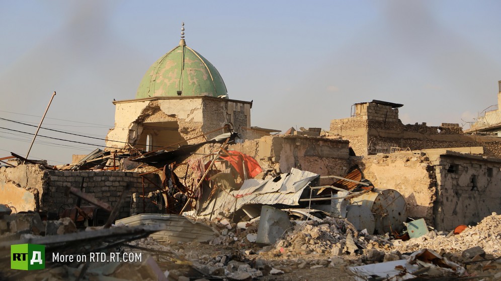 The ruins of Mosul's old city following intense fighting between the Iraqi army and Islamic State militants.