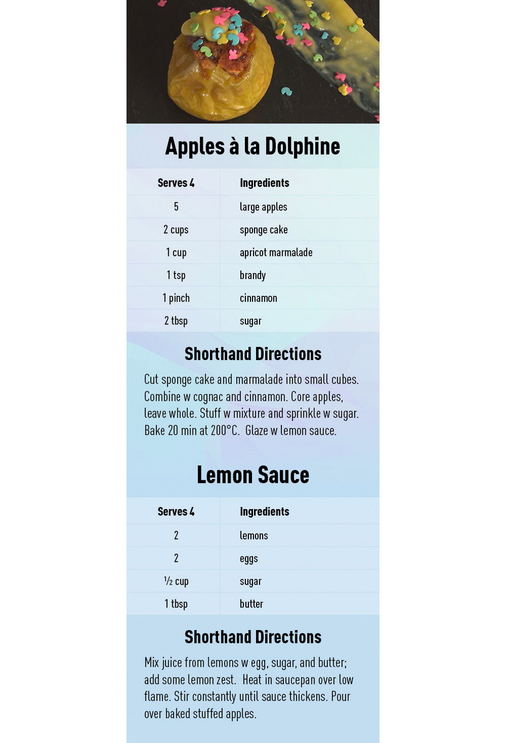 Apples a la Dolphine recipe