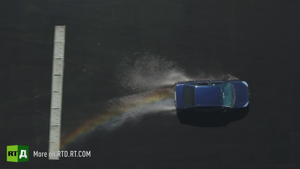 Drifting at Russia's Federal Guard Service driving school. Still taken from RTD documentary Drift It Like Putin's Driver