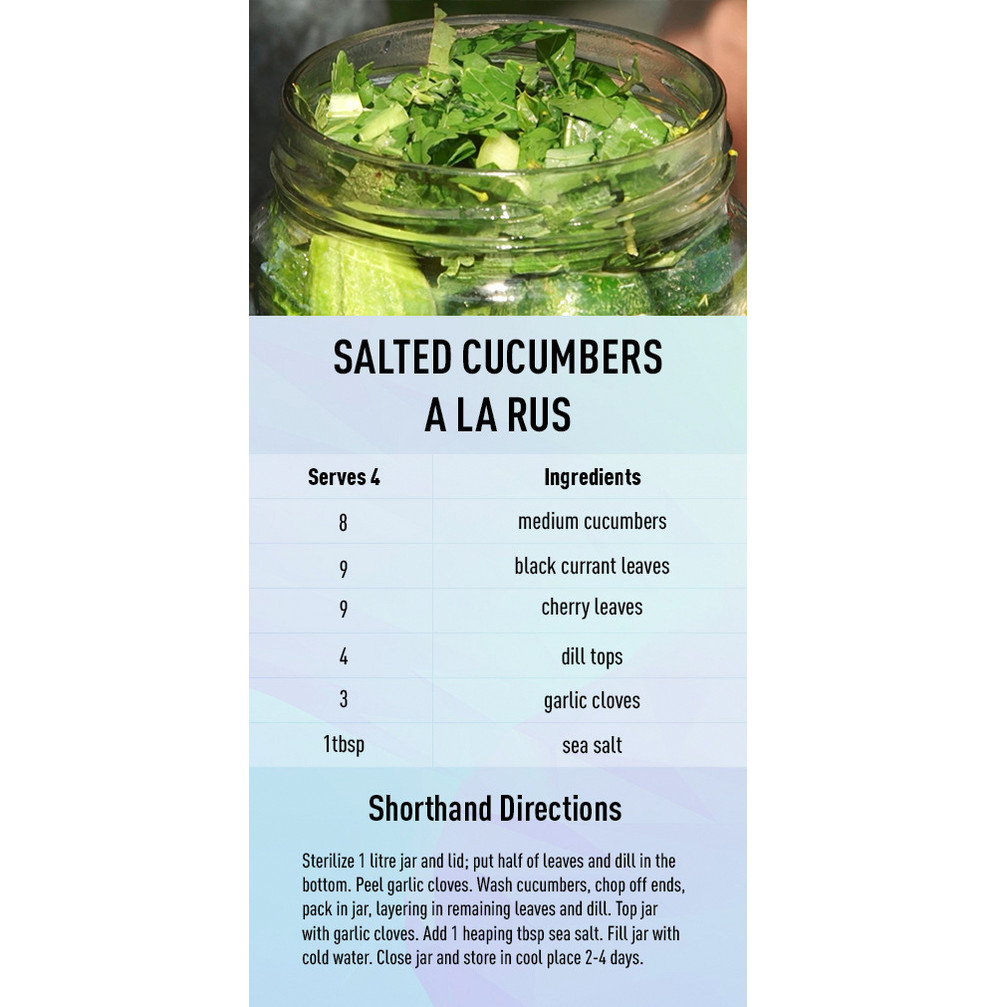 Salted Cucumbers a la Rus recipe