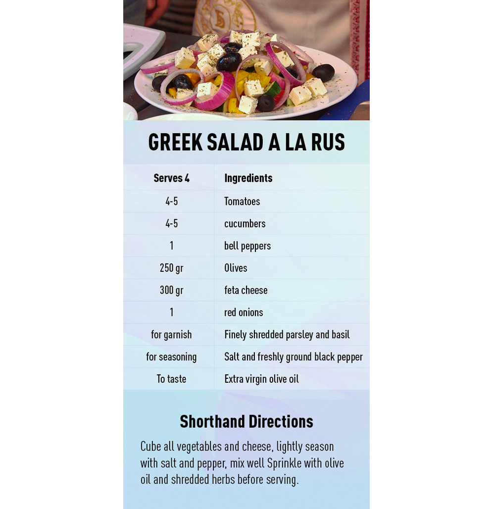Greek Salad a la Rus recipe