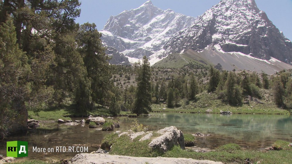 The Alauddin lakes in Tajikistan