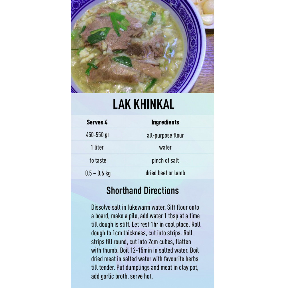 Lak Khinkal recipe