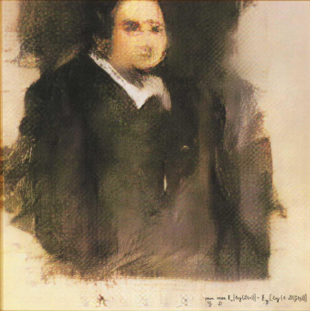 Portrait of Edmond de Belamy by Artificial Intelligence 