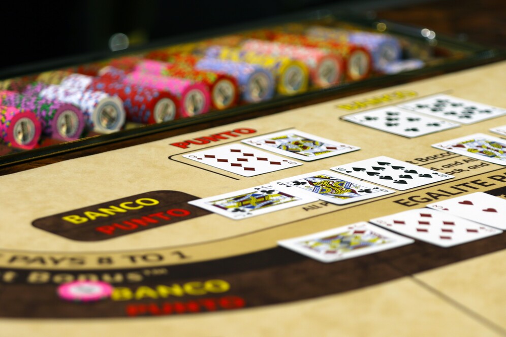 Casino Baccarat gaming table